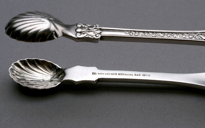 Tiffany Olympian Sterling Silver Sugar Tongs -Satyrs Receiving Instruction